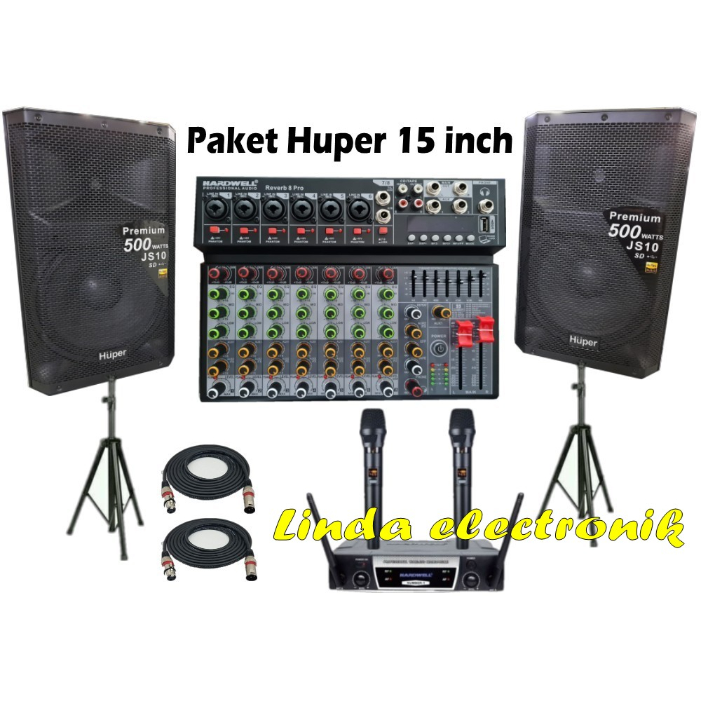 promo paket indoor outdoor huper js10 hardwell reverb 8pro number 1