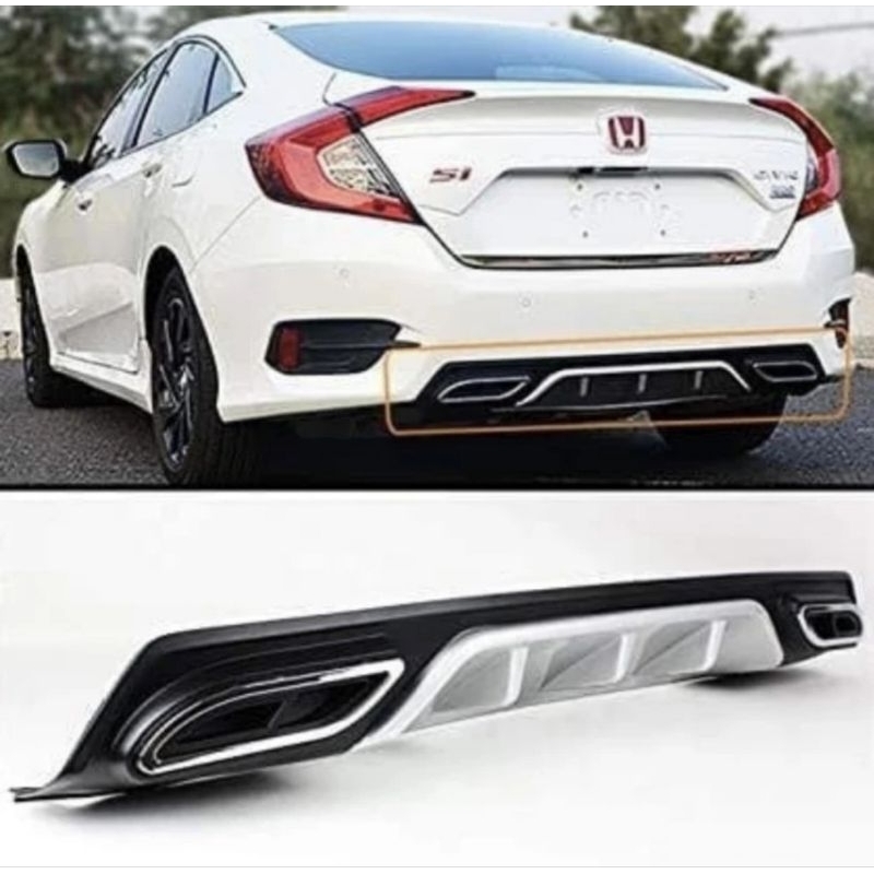 Diffuser civic turbo 2017 - 2021 model mercy