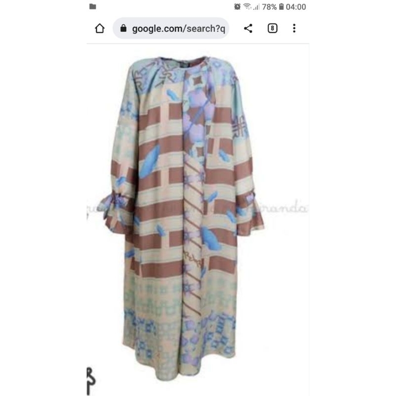 Lila tunik brown Preloved size S Ria Miranda