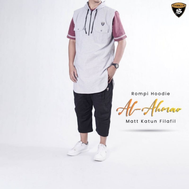 Rompi Sholat Hoodie Al Ahmar Premium Katun