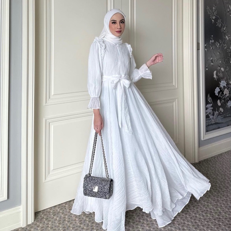 ASMAA DRESS by Gonegani BROKEN WHITE