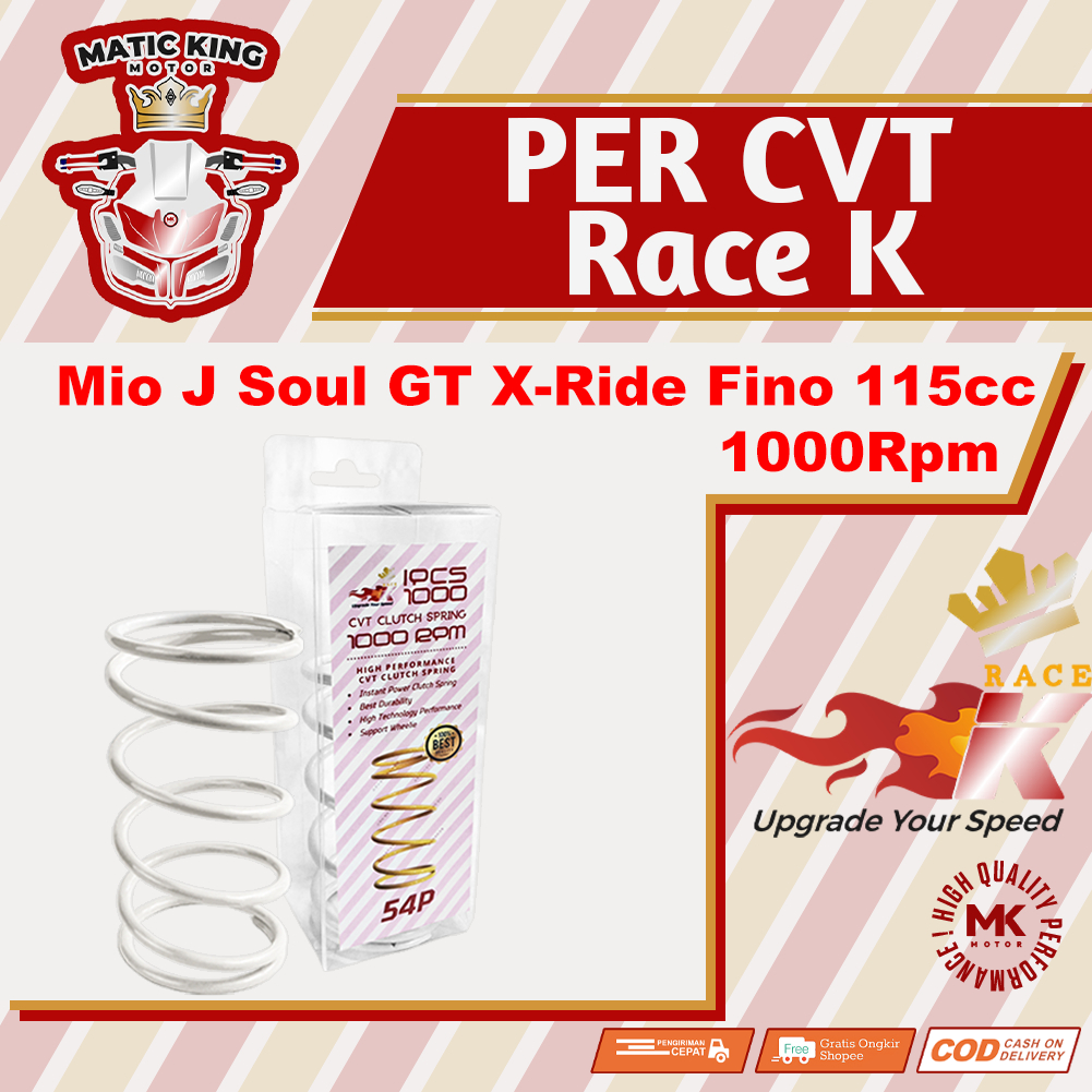 Per CVT Puli Pully Racing Mio J Soul GT X Ride Fino 115 Race K 1000 RPM