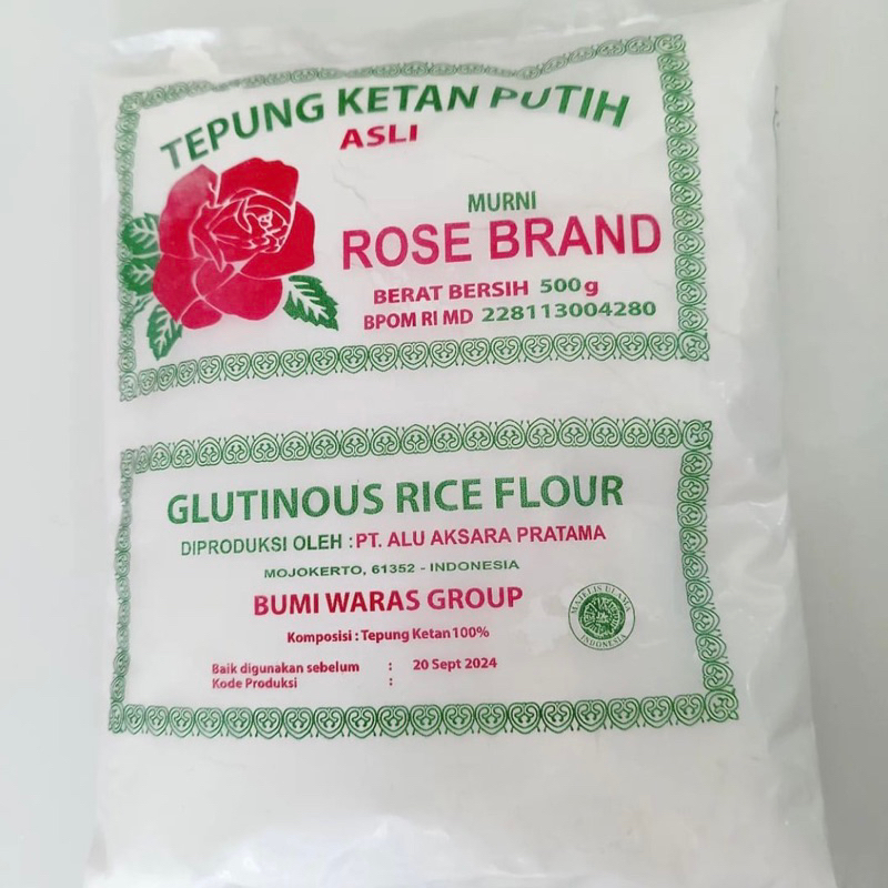 

tepung ketan putih rose brand kemasan 500 gram
