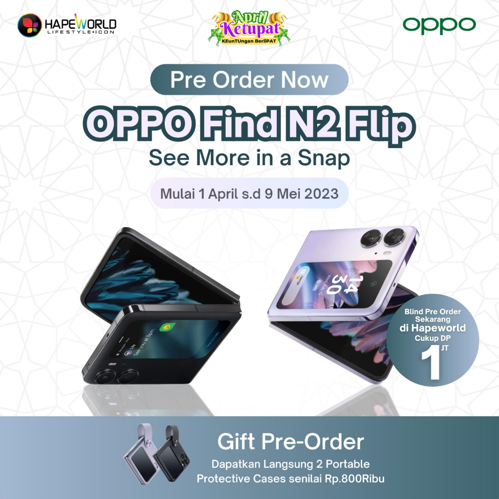 OPPO FIND N2 Flip 8/256  - GARANSI RESMI