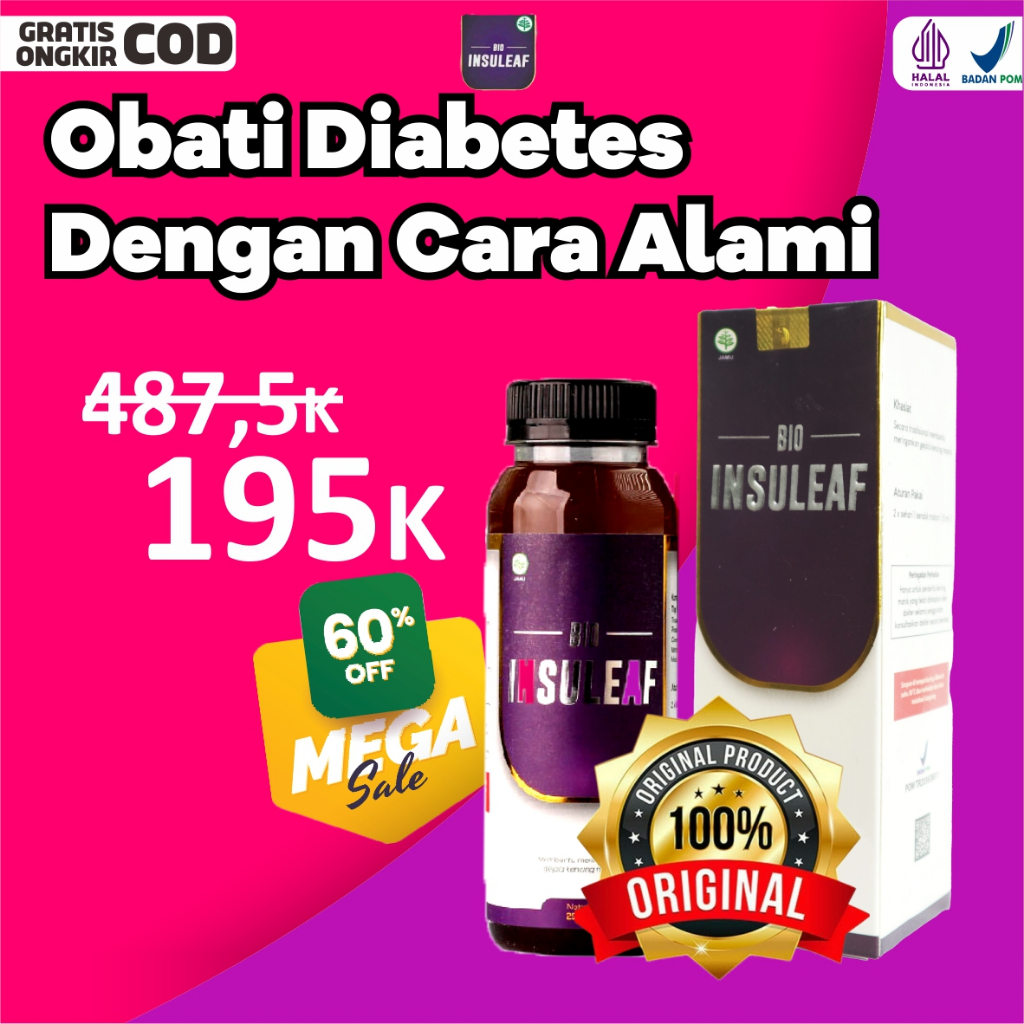 

Bio Insuleaf Ramuan Herbal Khusus Dan Alami Bantu Menurunkan Gula Darah Volume Isi 250 Ml