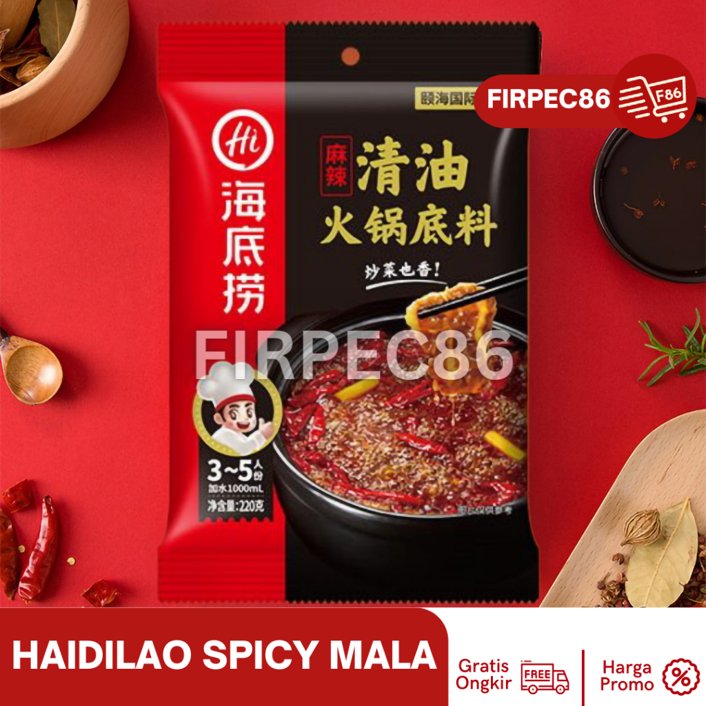 Haidilao KUAH MALA Hotpot Soup Base 海底捞火锅底料 BUMBU HOTPOT HAIDILAO / BUMBU MALA XIANG GUO KEBAS