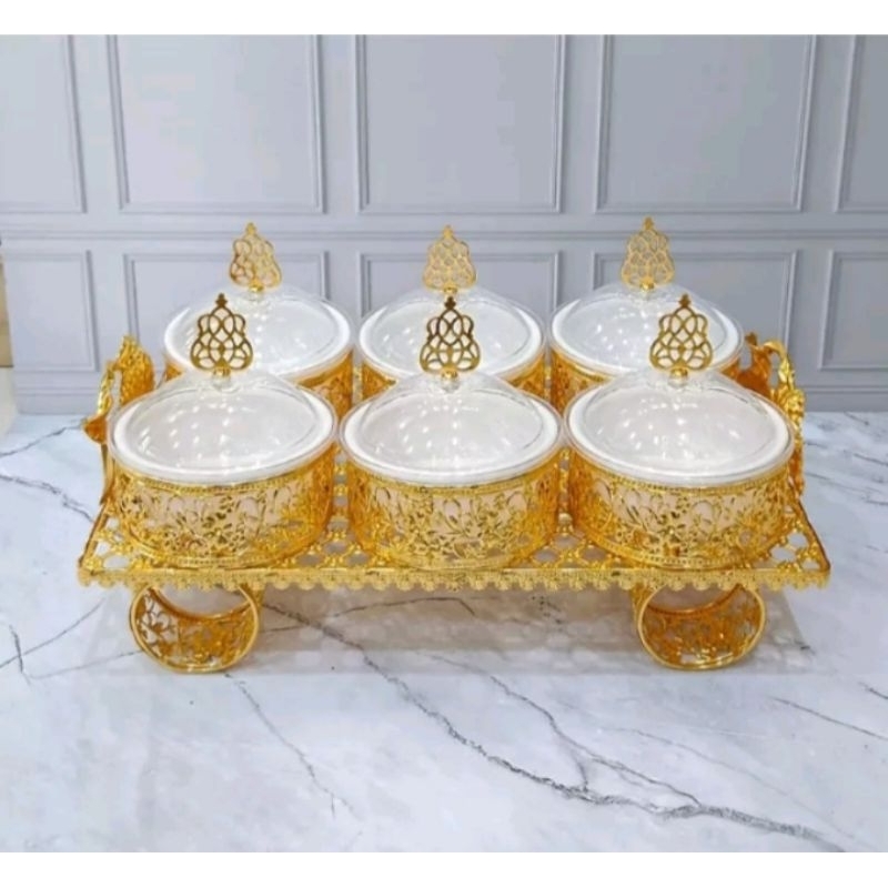 Toples Sultan Gold Mewah Toples Turki Premium Toples Kue Hari Raya IdulFitri Lebaran/ Toples Bumbu /