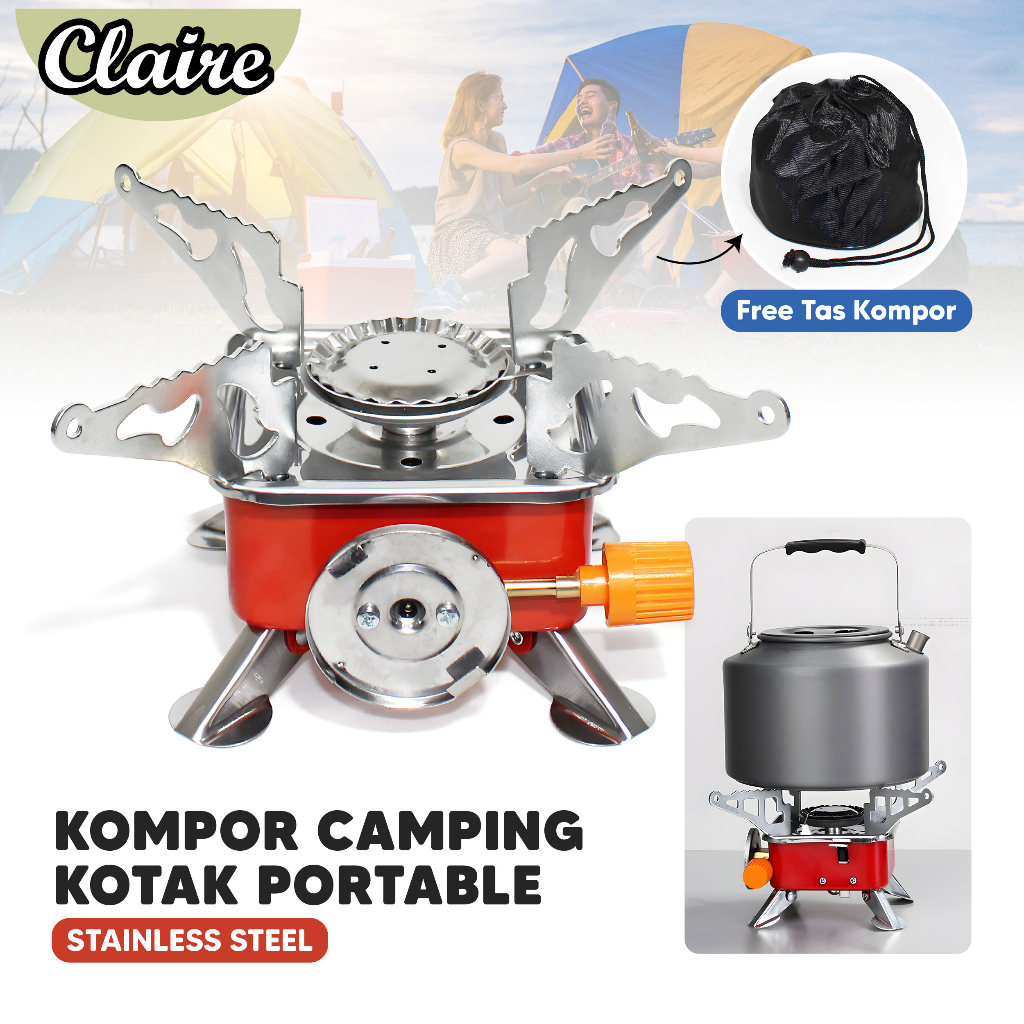 Kompor Camping Kotak Mini Portable Gas Stove