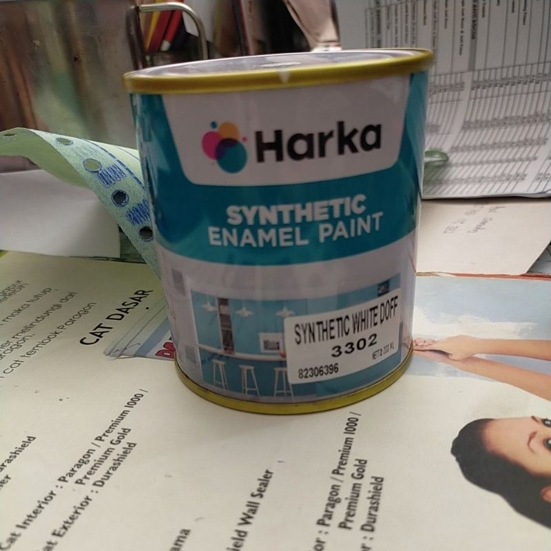 Cat besi kayu putih doff. harka putih doff 200 cc