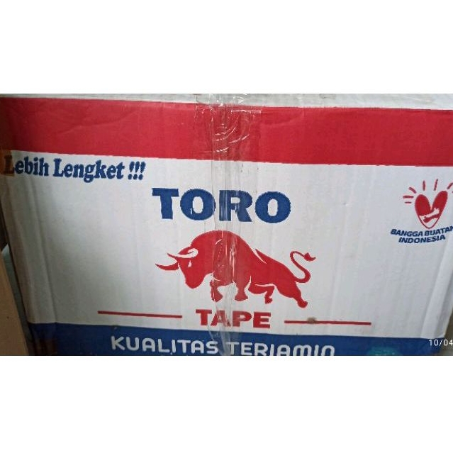 LAKBAN  PUTIH -BENING TORO TAPE  2 INCI 45mm X 100Y LEBIH REKAT