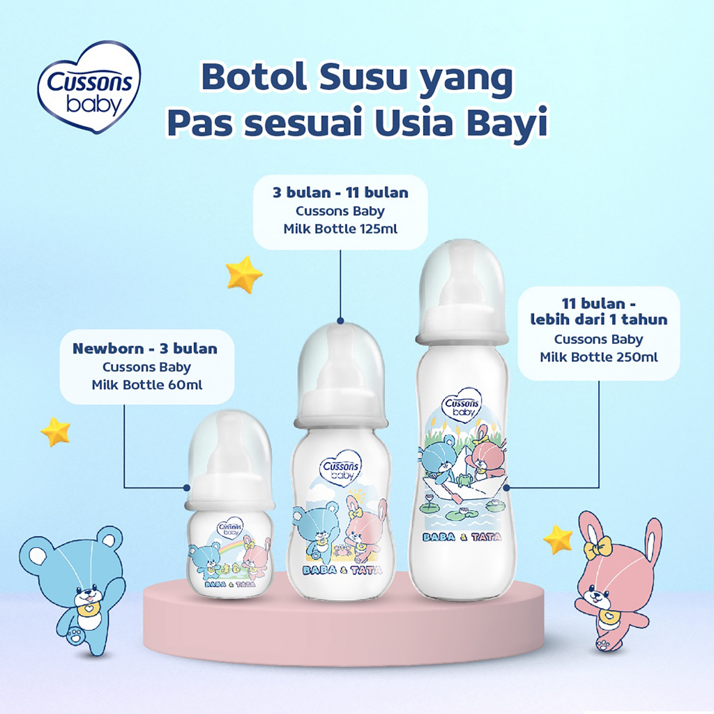 Cussons Baby Milk Bottle PP BPA Free Anti Colic Reguler 60ml