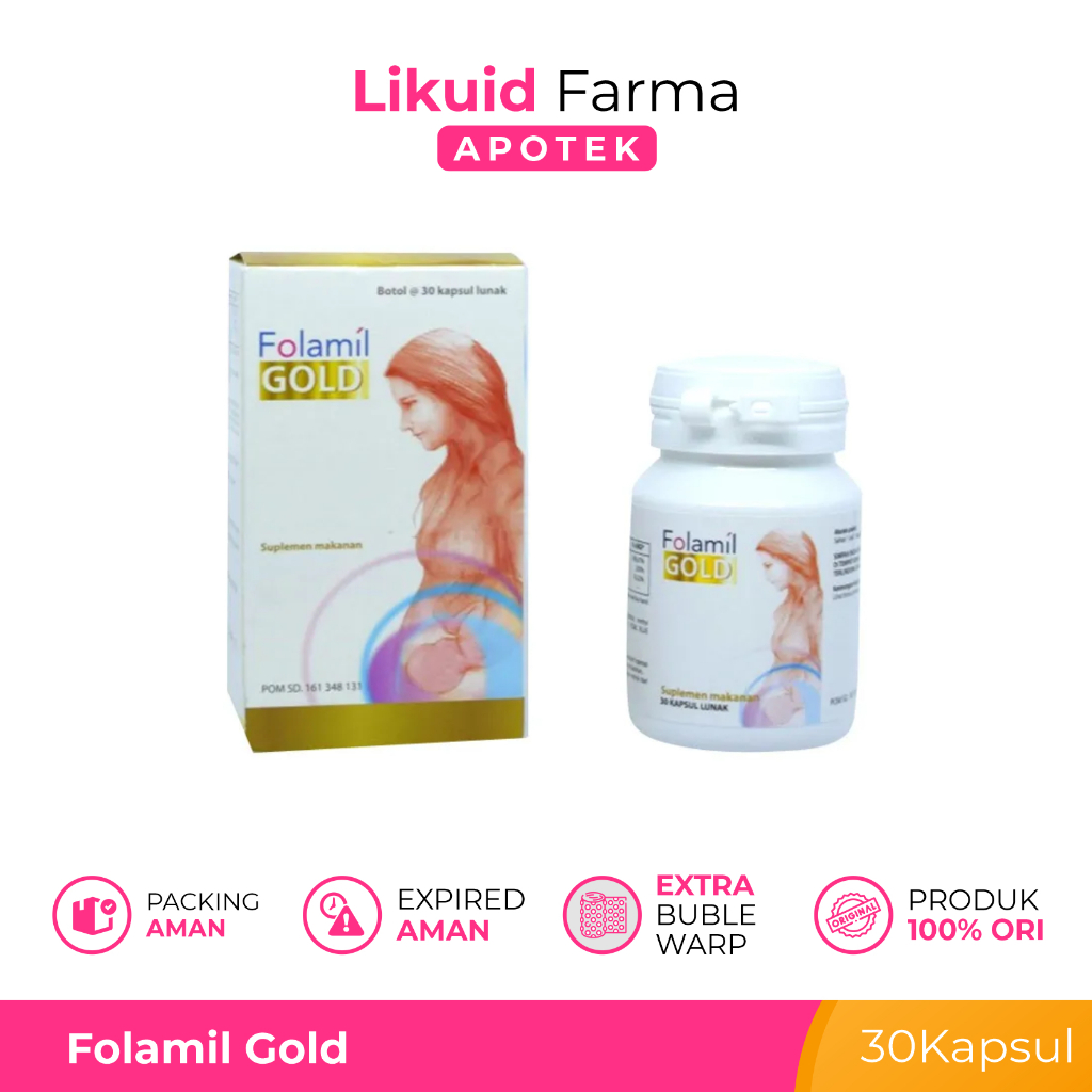 Folamil Gold Genio 1 botol isi 30 kapsul