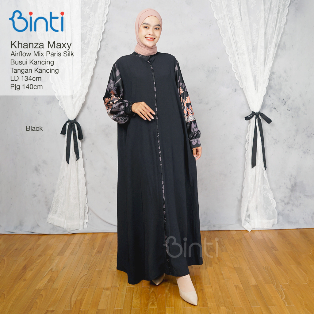 Khanza Baju Gamis Syari Busui Jumbo Murah Terbaru Ld 140