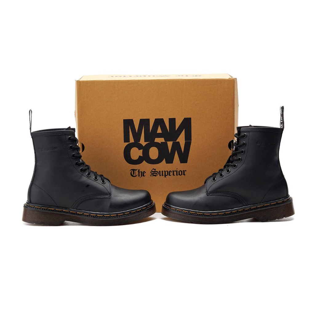 MANCOW High Boots Hitam Sepatu Formal Pria Wanita Original Microfiber Leather