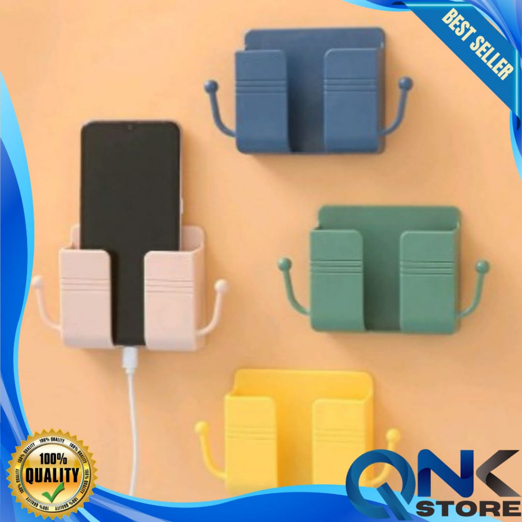 RAK CHARGER 2 KAIT TEMPEL DINDING / HOLDER TEMPEL DINDING 2 KAIT TEMPAT CHARGER HP REMOTE TV AC MULTIFUNGSI / RAK HOLDER HP DINDING