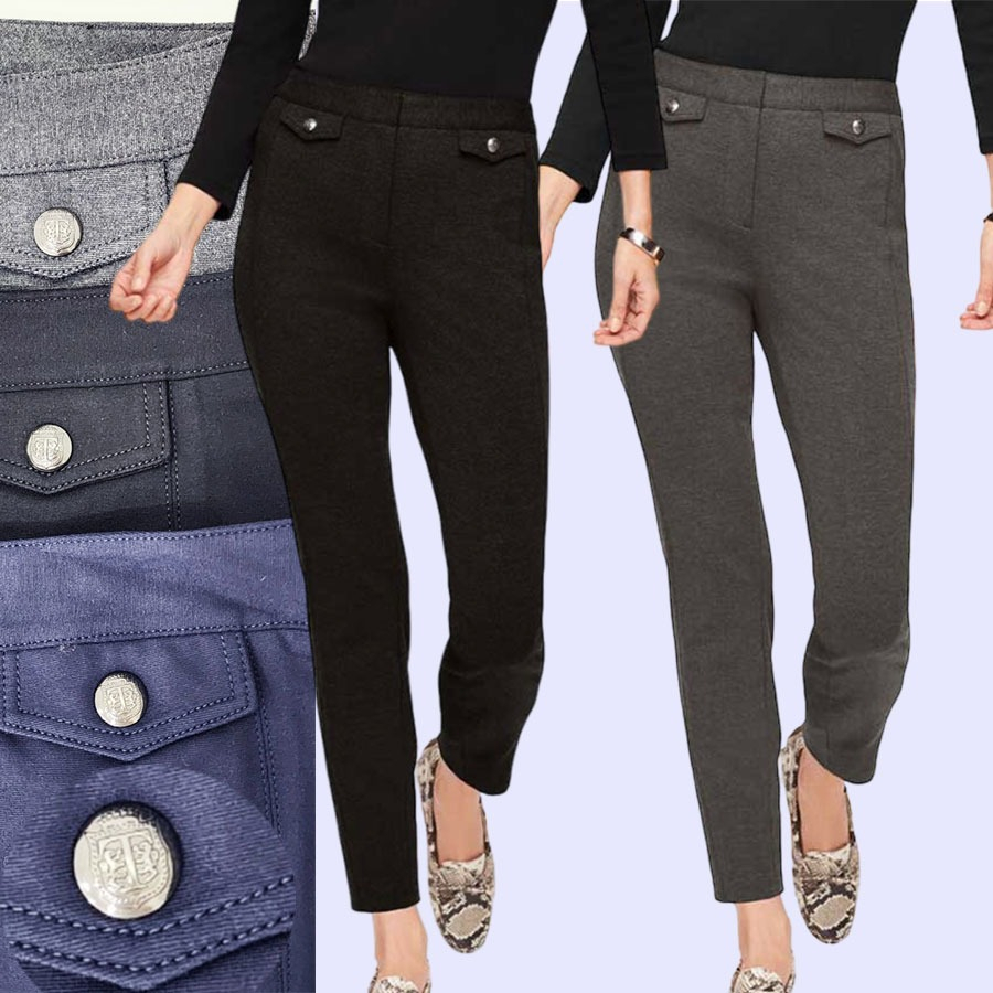 TALBOT 636 ZIP PONTE Pants Celana Panjang Wanita Branded