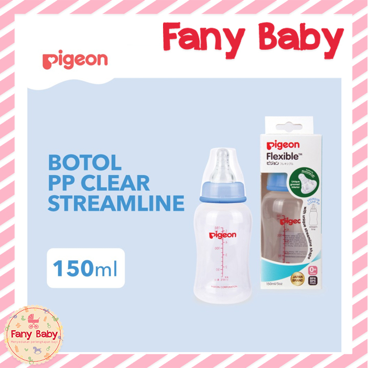 PIGEON BOTTLE PP CLEAR STREAMLINE 150ML