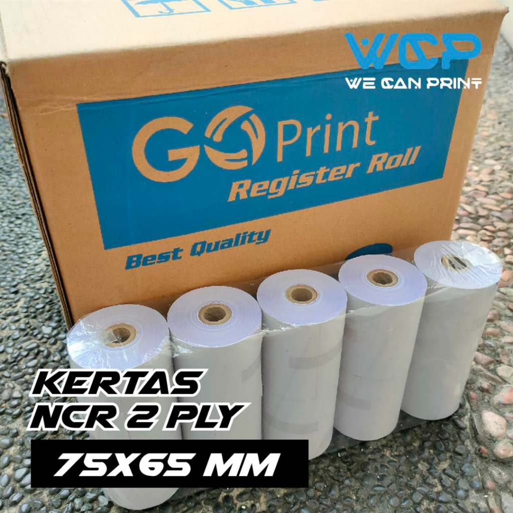 

Kertas Struk Kasir 75X65 NCR 2 PLY Thermal Struk NCR 75 X 65 (10 ROLL)