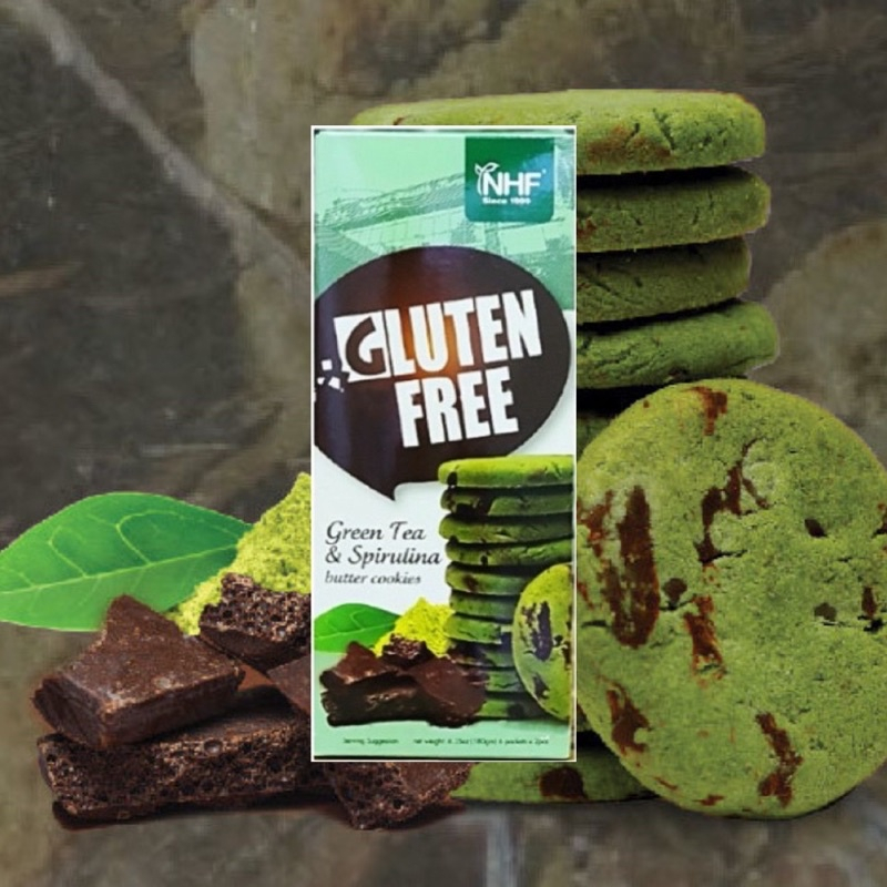 NHF Green Tea &amp; Spirulina Butter Cookies 180gr