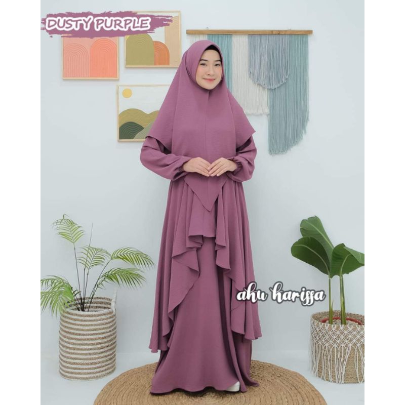 SET GAMIS ADIVA SYARI ORI AKU KARISSA GAMIS MUSLIMAH LEBARAN MODERN KEKINIAN