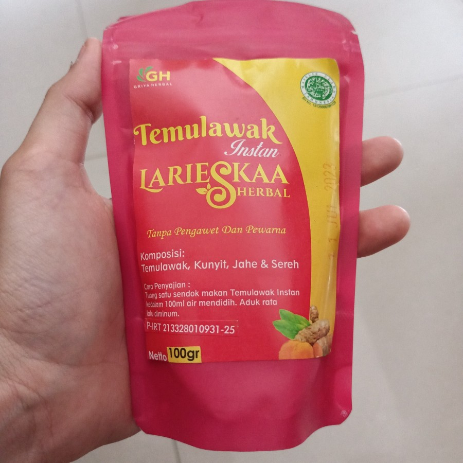 

Temulawak Instan " Larieskaa" 100Gram