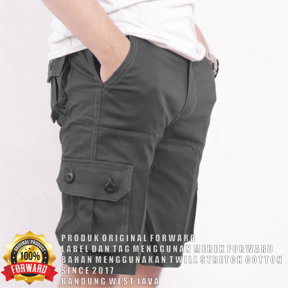 Celana Cargo Pendek Ziper Forward System