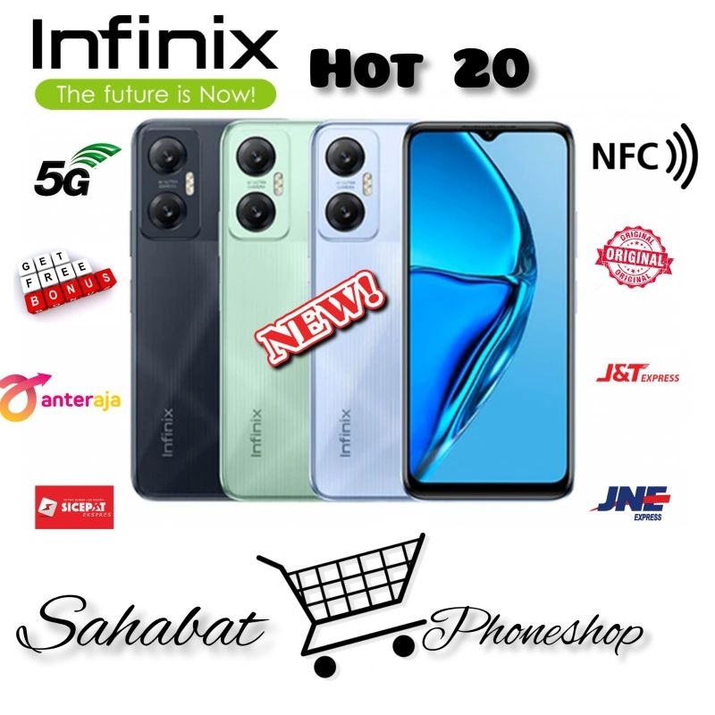 INFINIX HOT 20 5G RAM 4GB / 128 GB GARANSI RESMI