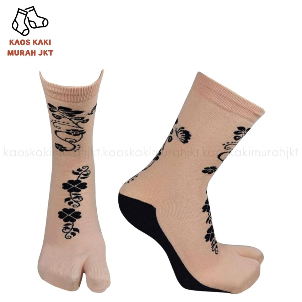 KAOS KAKI WANITA JEMPOL MUSLIMAH MOTIF NILON UKURAN L