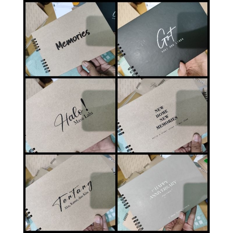 Scrapbook Album Jurnal Vintage, isi Polos, HARD COVER bisa di CUSTOM, ukuran A5