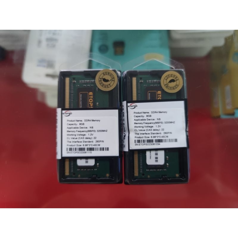 ETOPSO Sodimm DDR4 3200 8GB PC25600