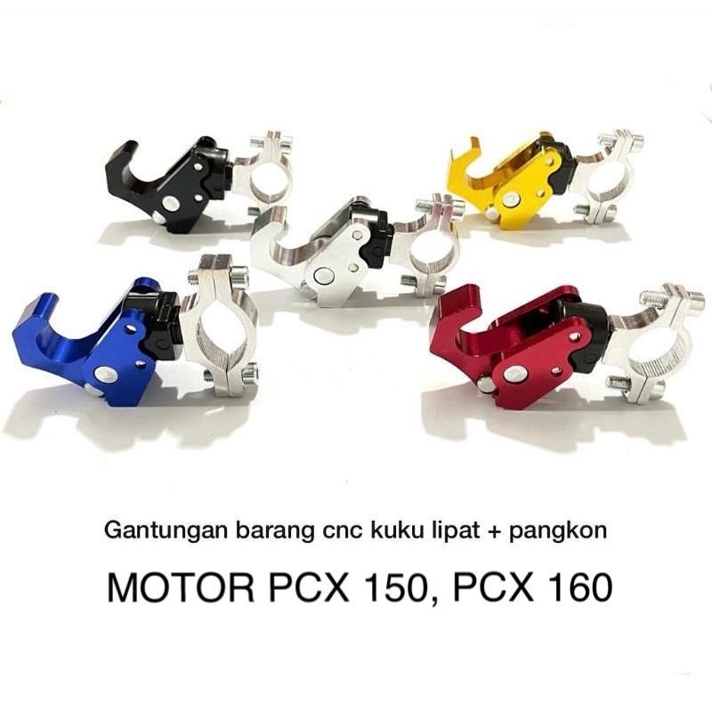 GANTUNGAN HOOK BARANG MOTOR PCX 150 PCX 160 /  GANTUNGAN JEPIT STANG UNIVEESAL STANG