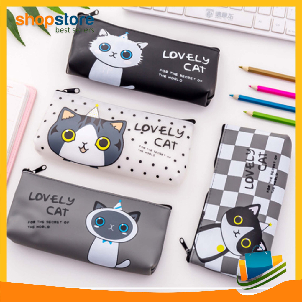 

Tas Pensil Tempat Alat Tulis Lovely Cat Bahan Canvas Tempat Kosmetik Organizer Bag Import COD 020
