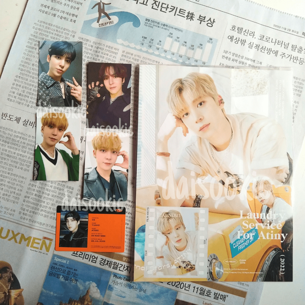 ATEEZ Yunho Stuffs - PC Album Fever pt. 2, Photocard MD XR, Postcard