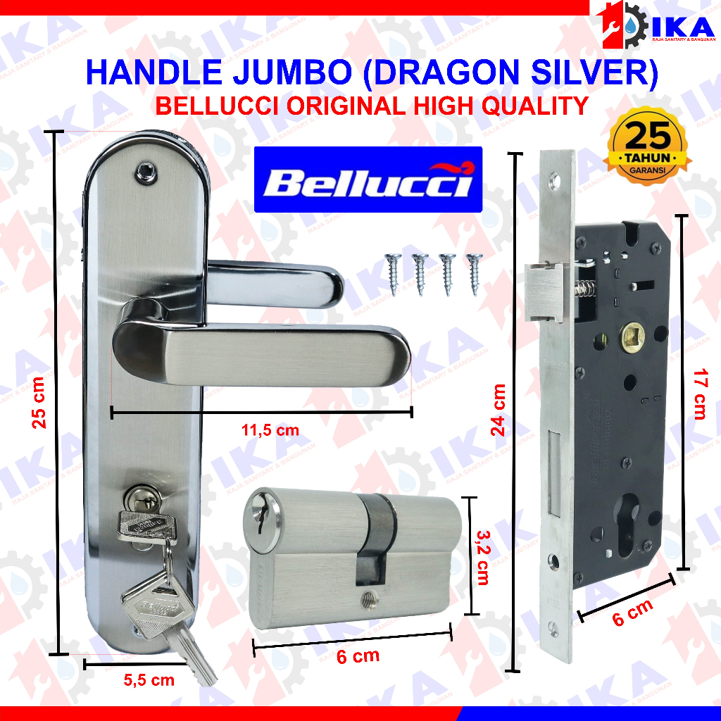 Kunci Pintu Besar Bellucci Dragon NP Handle Besar Bellucci  Handle Stainless Handle pintu besar kunci pintu besar komplit