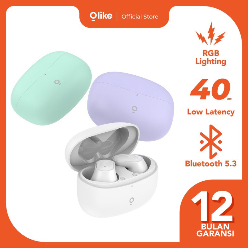 Olike Hero T10F True Wireless Earphone TWS Macaron Long Lasting Battery Garansi 1 Tahun OH-T10F