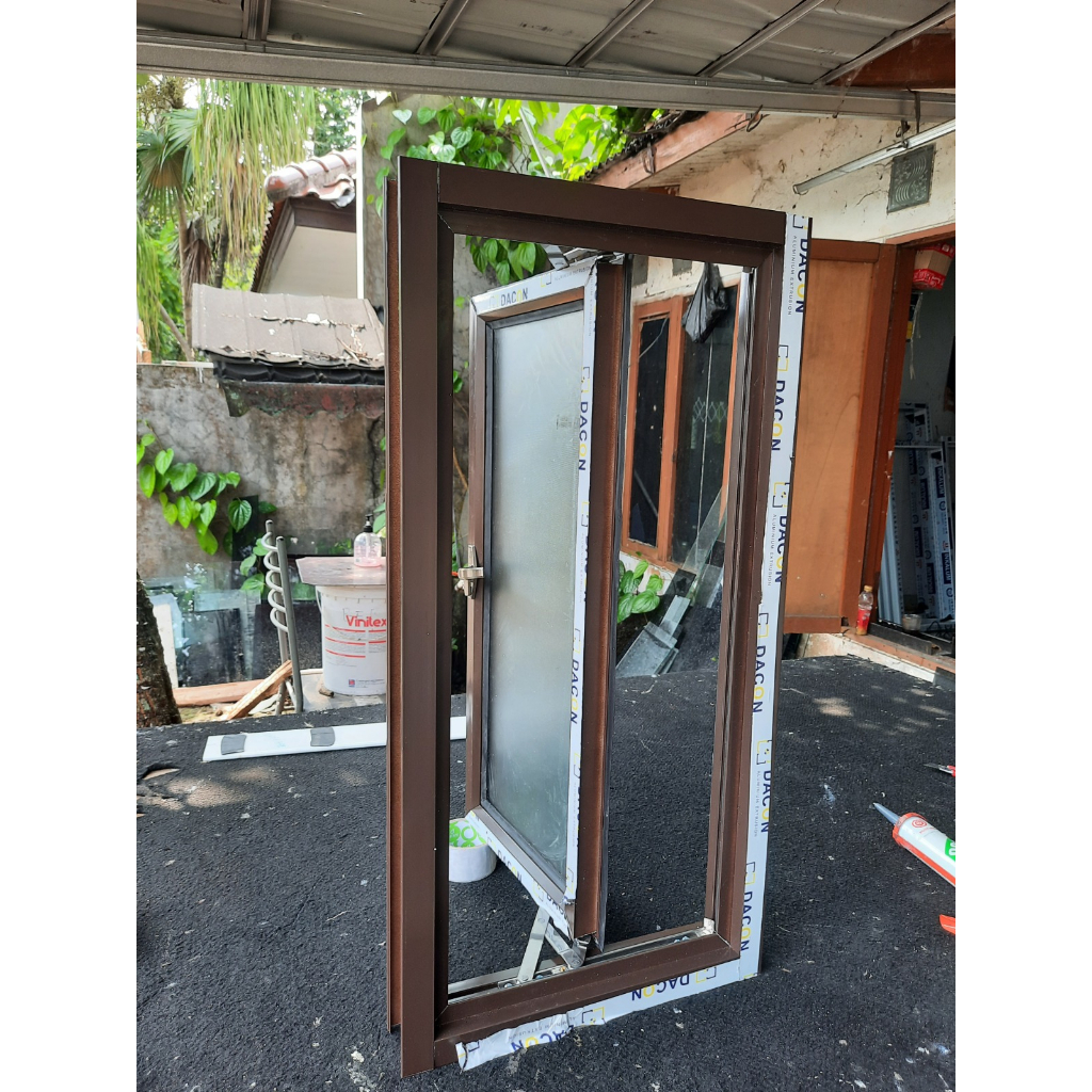 Kusen dan Jendela Swing Alexindo 3inch Uk. L.40 x T.170 Include Packing Kayu 1 Set Lengkap