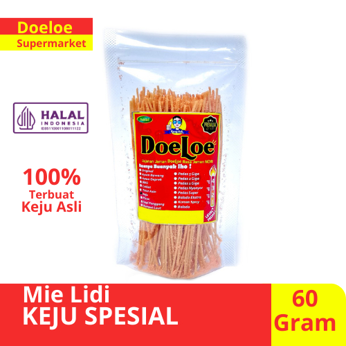 

Doeloe Mie Lidi Rasa Keju Spesial Snack Kang Ask - 1 Pcs