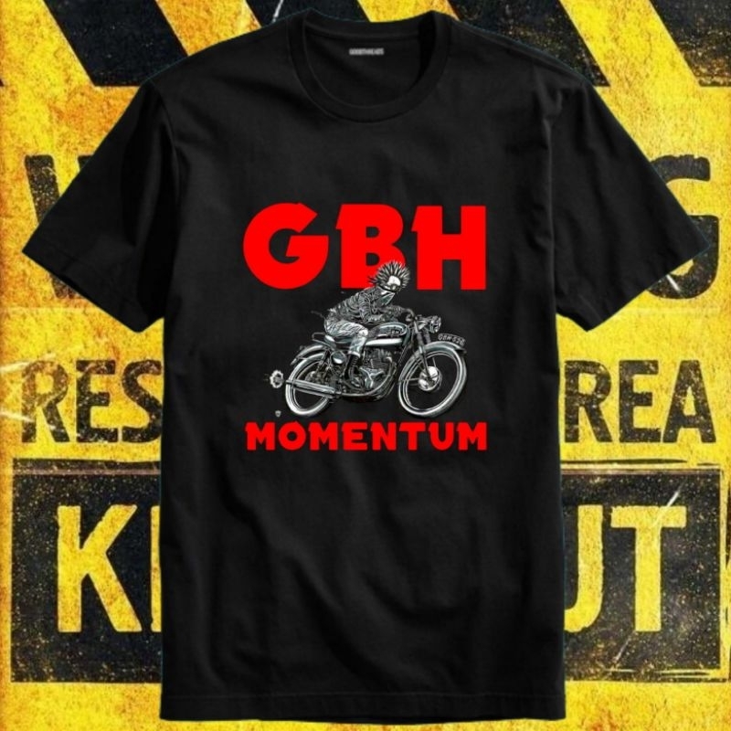 Kaos Baju Tshirt Pria Laki Cowok Cewek Perempuan Unisex Dewasa Band GBH Momentum No Survivors Punk J