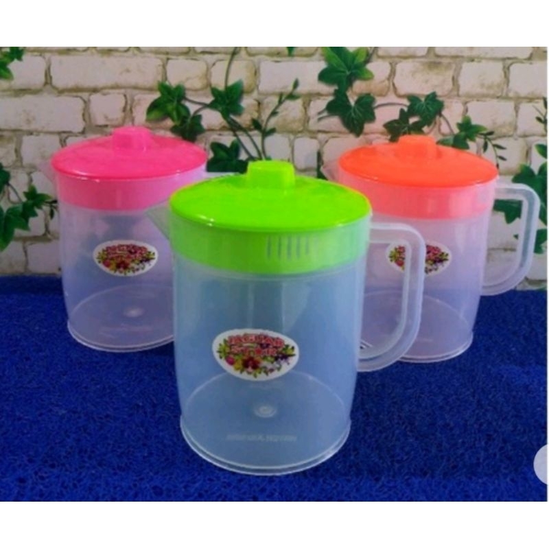 Eskan / ceret bening 1500 JAG / Teko plastik / Teko teh kopi es / Ceret air minum