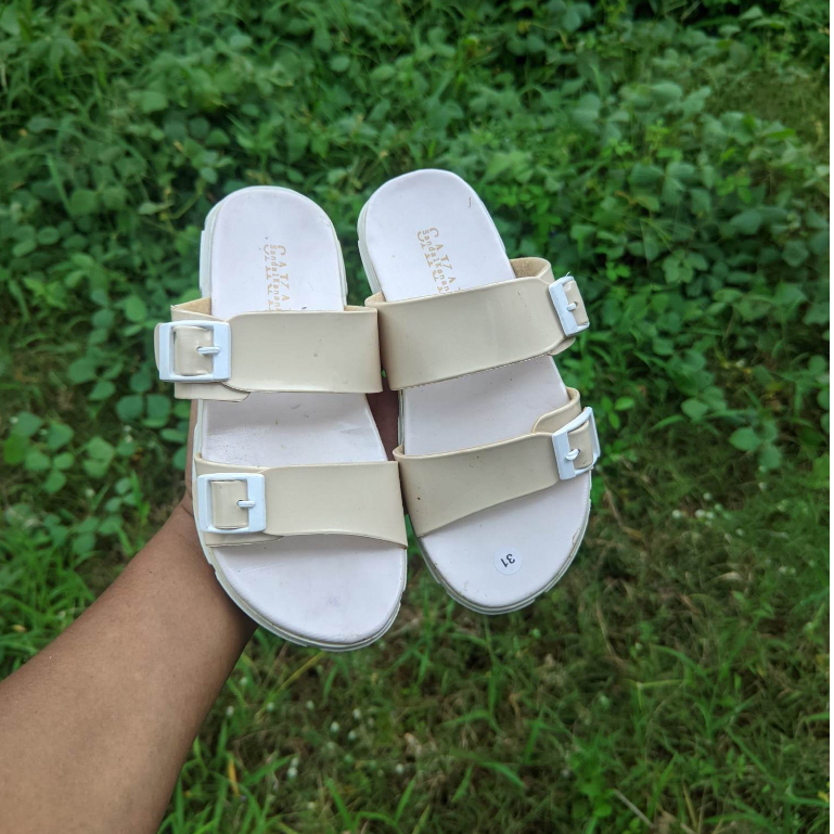 SAKAKI - Sandal Anak Perempuan Ukuran 31-35  Kasual Gesper Slip on Sendal Selop Lucu Nyaman