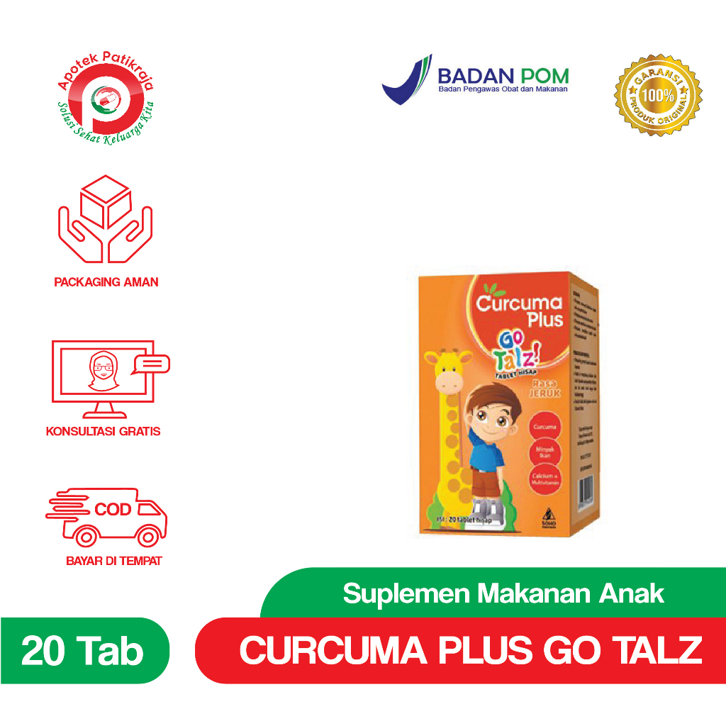 CURCUMA PLUS GO TALZ JERUK 20TABLET | CURCUMA GROW NEW