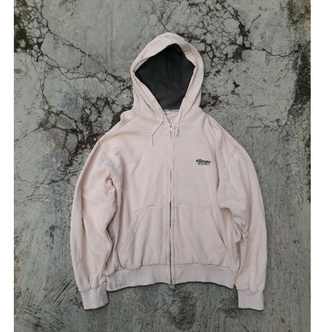 HOODIE ELLESSE COKLAT SUSU | ELLESSE BASIC POLOS | HOODIE ELLESSE SECOND