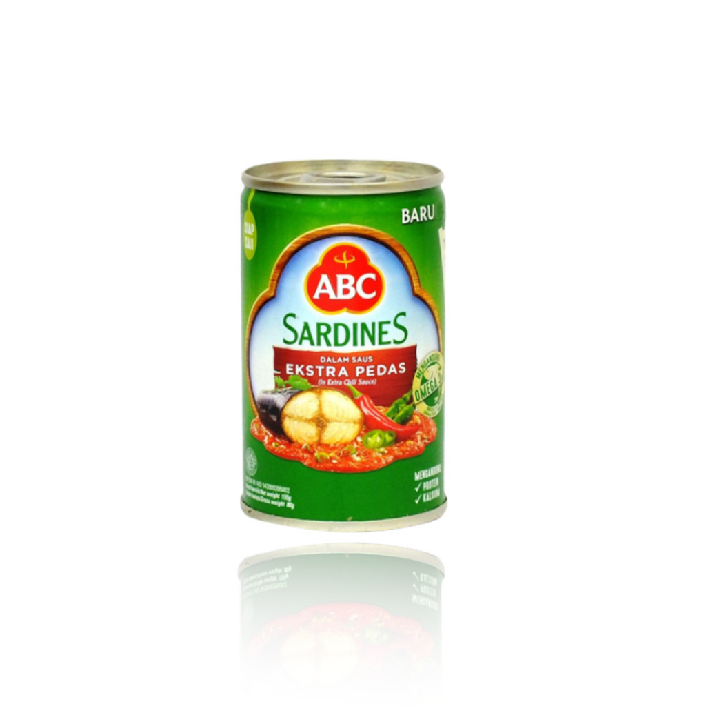 DepotKuliner - Sardines Abc 155gr Extra Pedas Kaleng