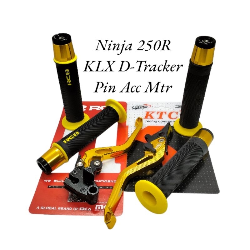 Paket Handle Rem Variasi+Grip Rcb/Ktc+Jalu Stang Censi/PNP Motor KLX D-Tracker Ninja 250 pnp