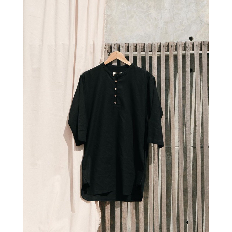Baju Kemko Cambra Kaum adam 3/4 black