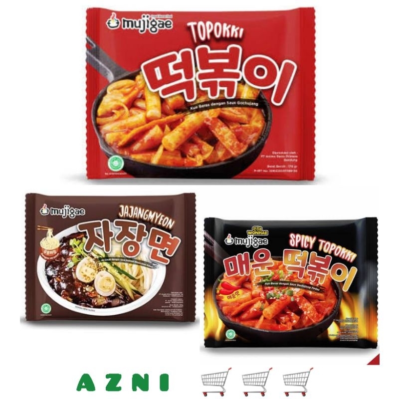 

MUJIGAE Topokki Original/ Spicy/ Jajangmyeon/ Rapokki