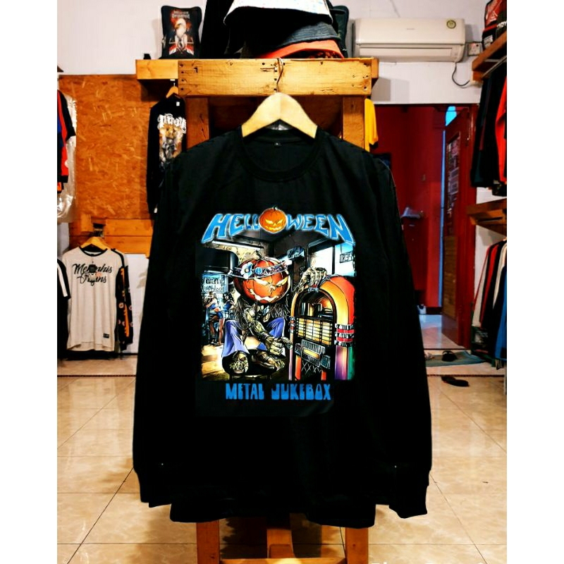 KAOS PANJANG HELLOWEEN ORIGINAL DISTRO TERBARU  - KAOS PANJANG METAL PRAPATAN REBEL DISTRO