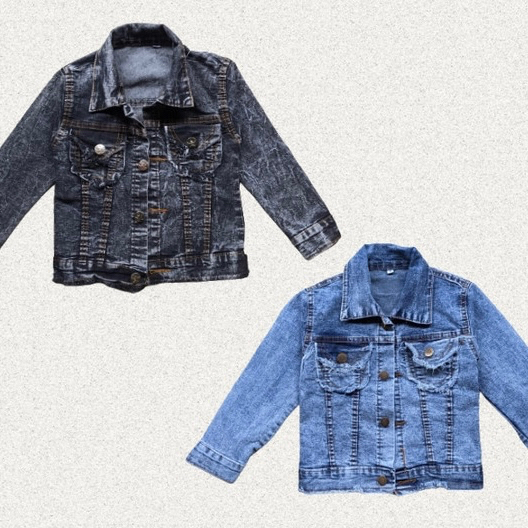 Jaket jeans crop anak terbaru / jaket jeans anak perempuan / jaket anak perempuan