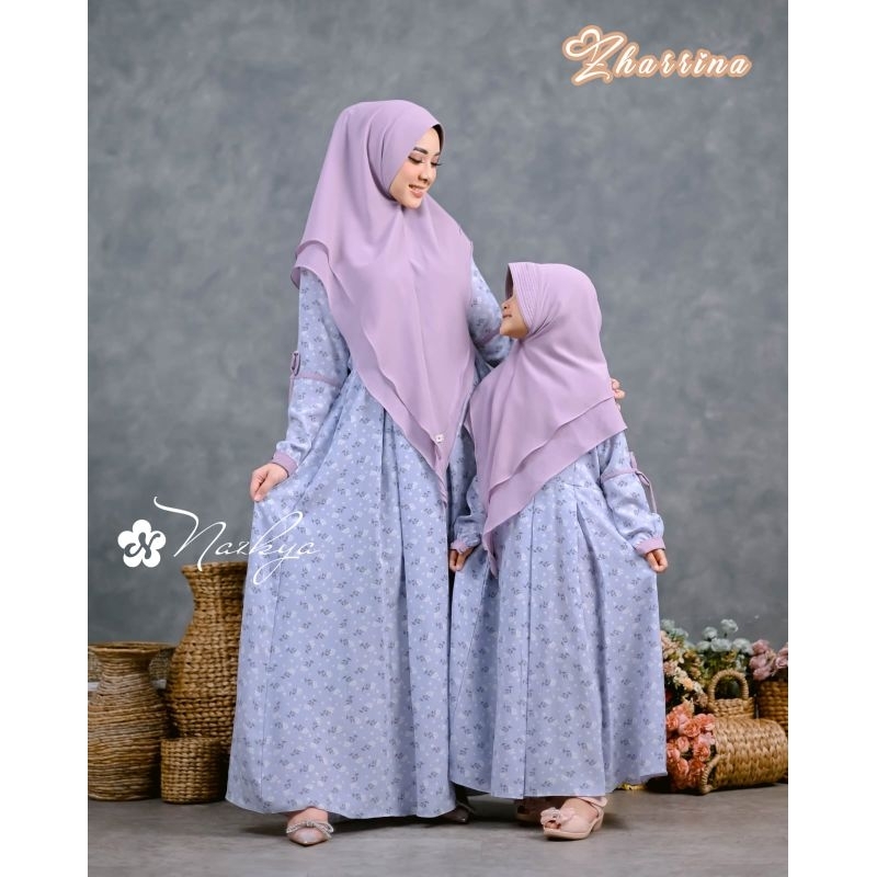 Dress set khimar sheeza zharinna couple nazkya M L XL XXL kombinasi warna busana muslim syari baju muslimah pakaian pesta