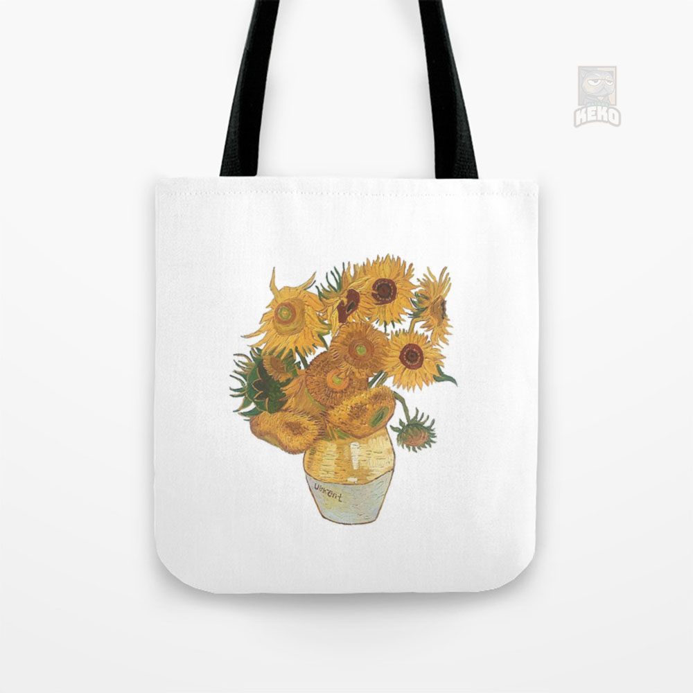 Van Gogh sunflowers Tote Bag Kanvas